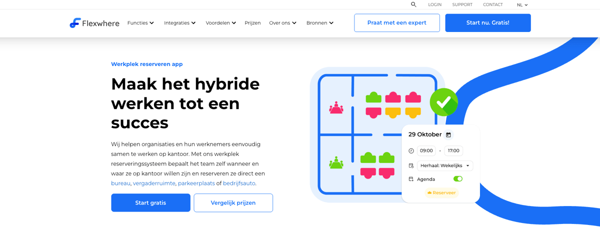 flexwhere werkplek reserveren app