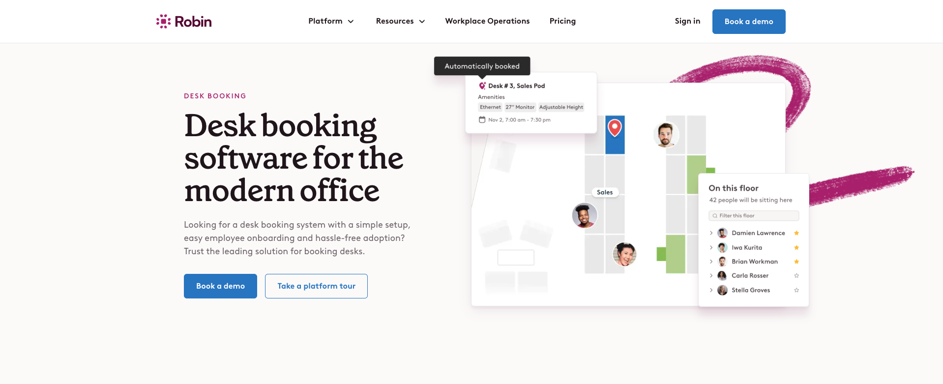 robin kantoorbezetting