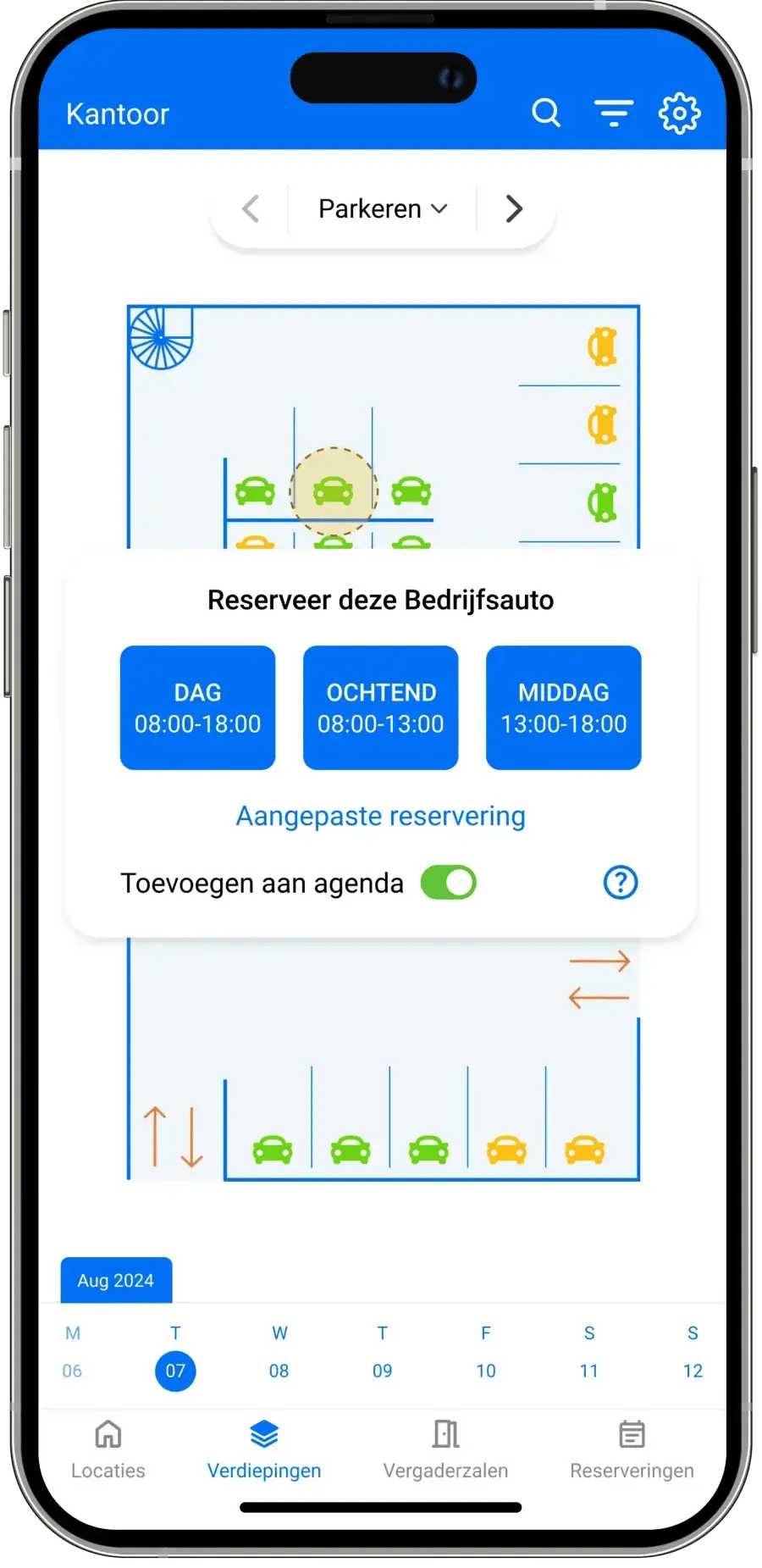 Kies de datum en tijd